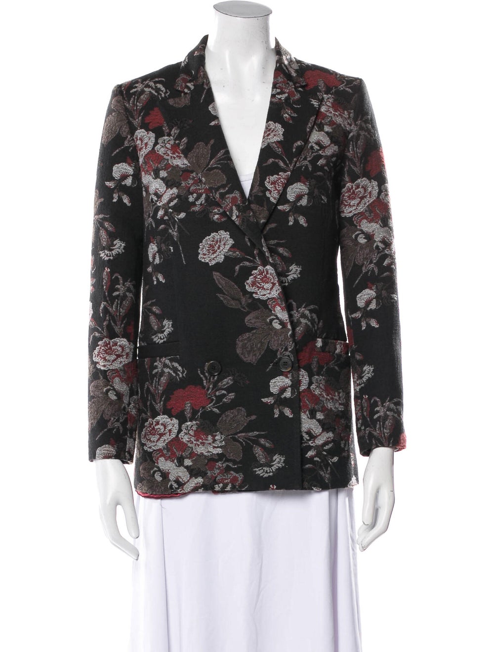 Ganni Floral Print Blazer - image 1