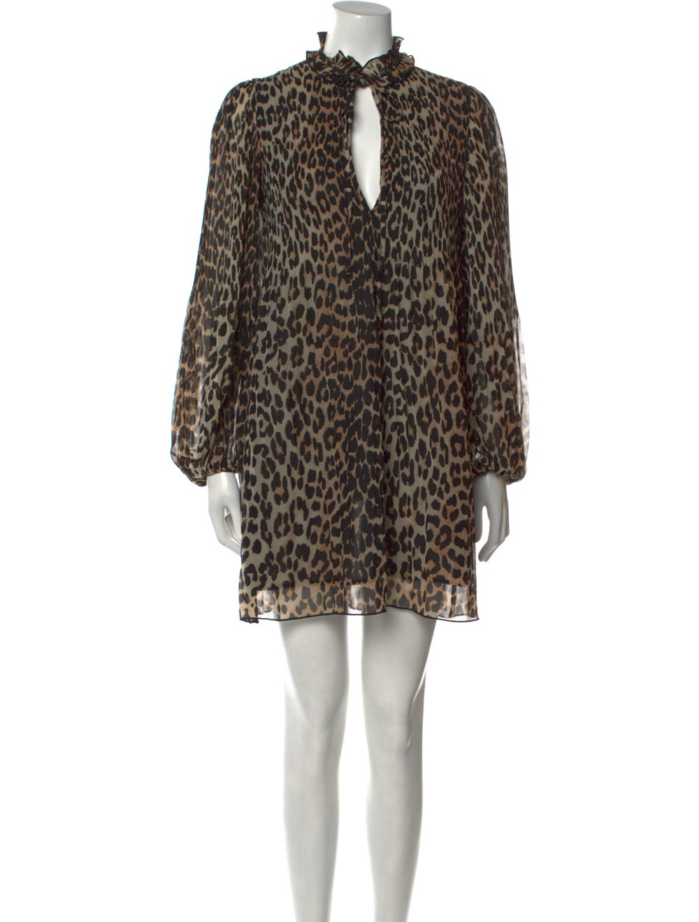 Ganni Animal Print Mini Dress - image 1
