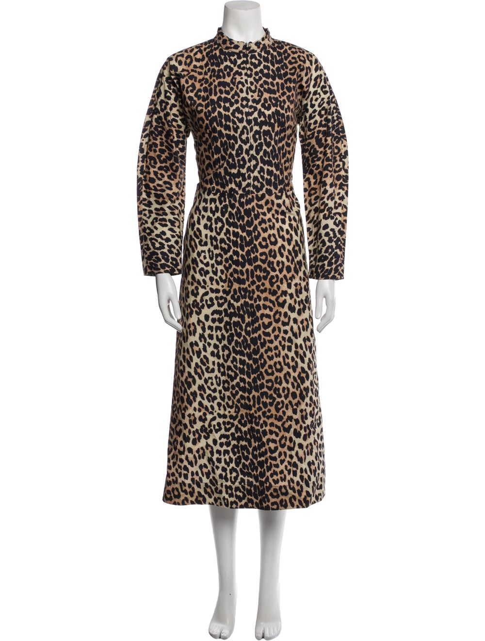 Ganni Animal Print Long Dress - image 1