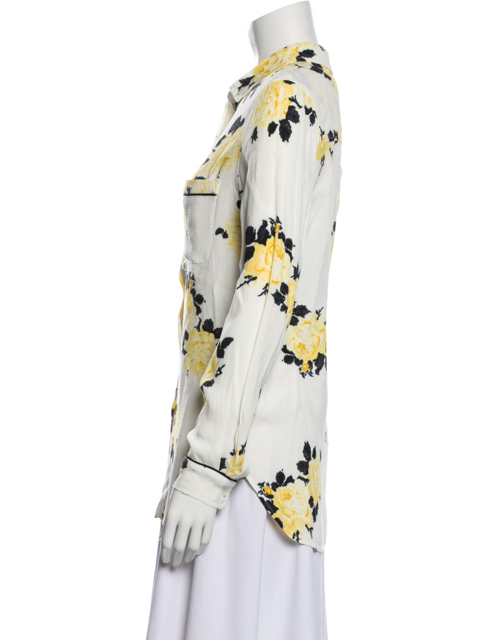 Ganni Floral Print Long Sleeve Button-Up Top - image 2
