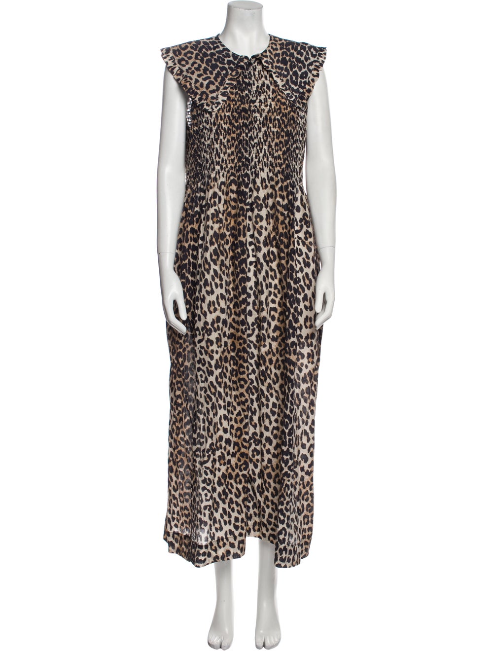 Ganni Animal Print Long Dress - image 1