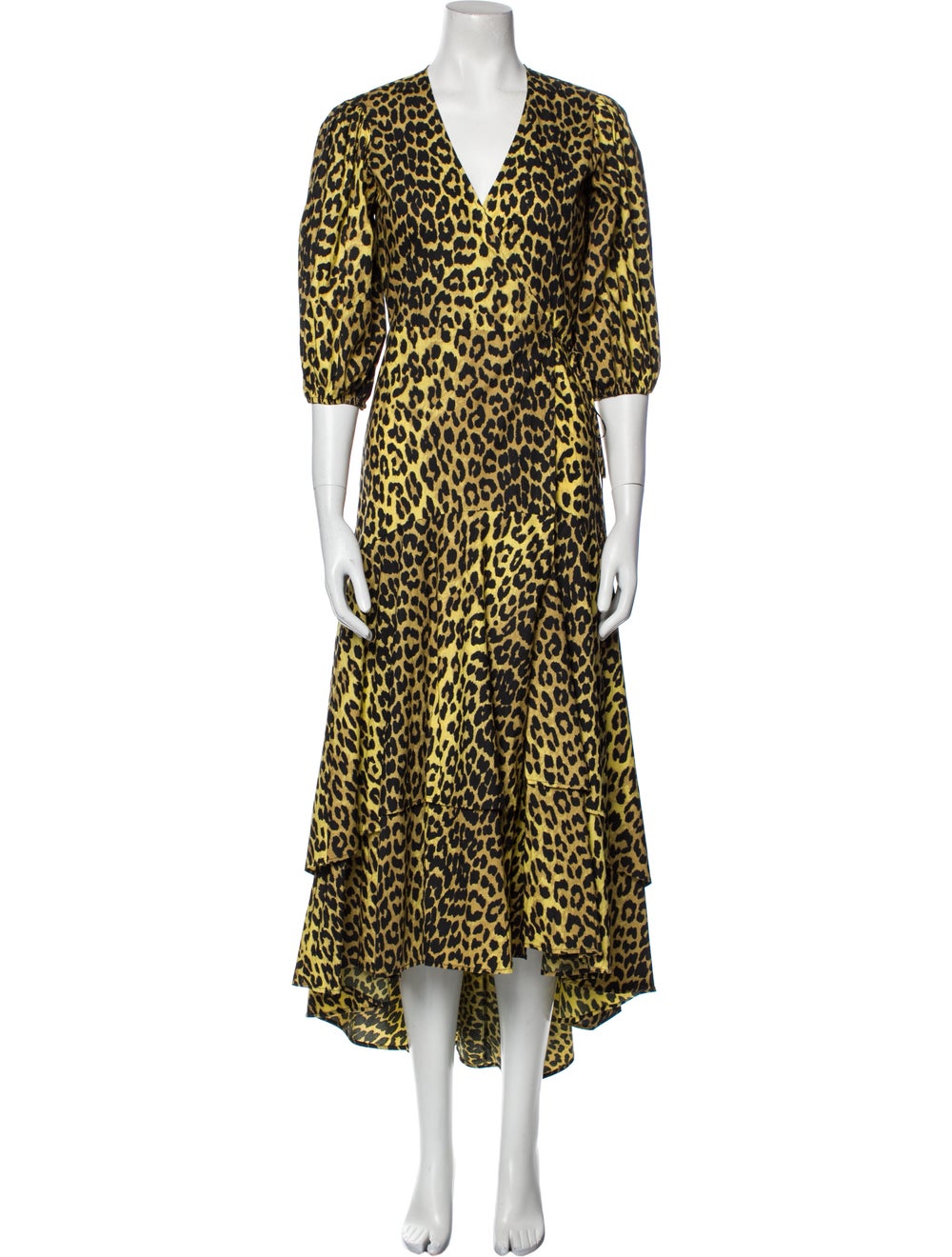 Ganni Animal Print Long Dress - image 1