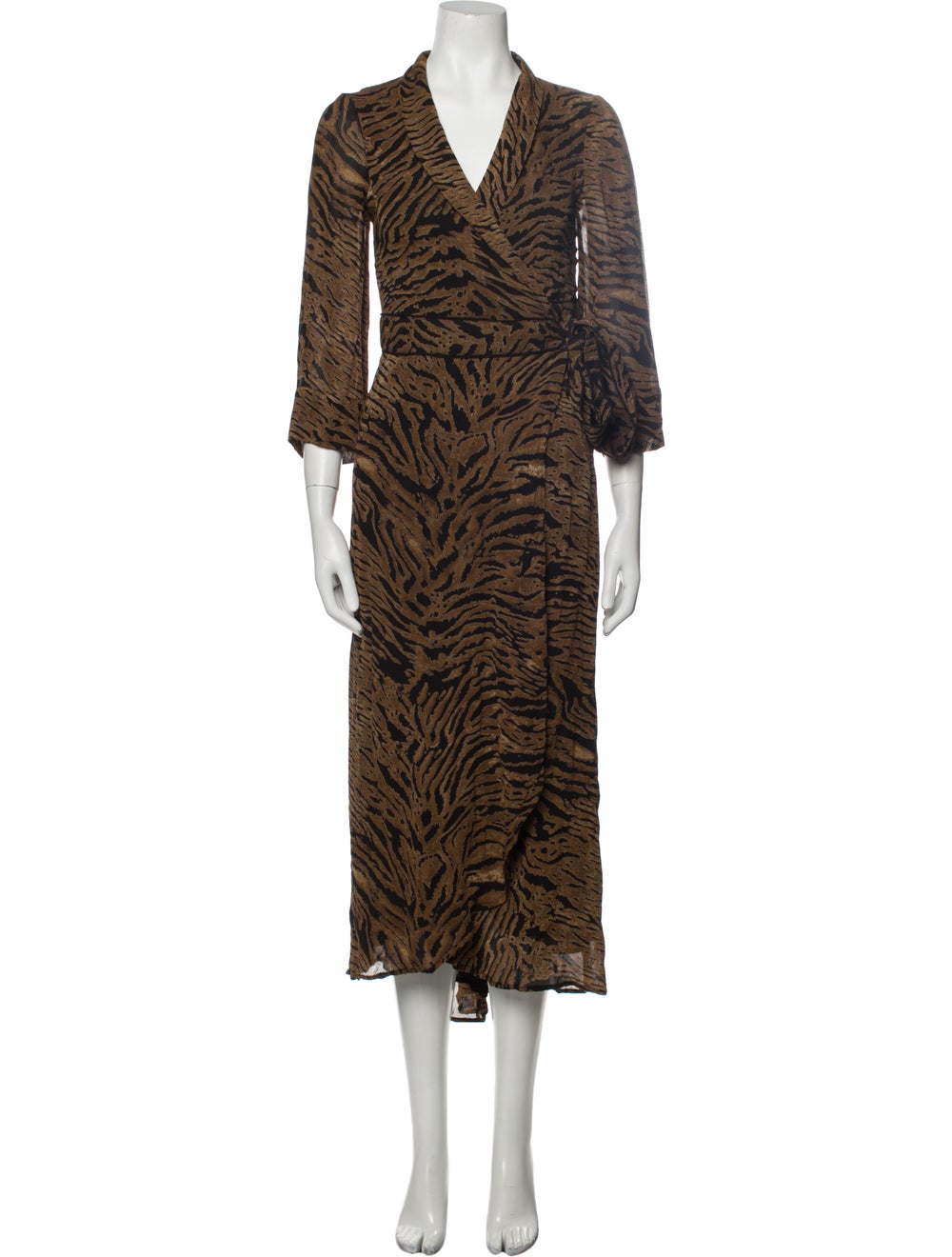 Ganni Animal Print Long Dress - image 1