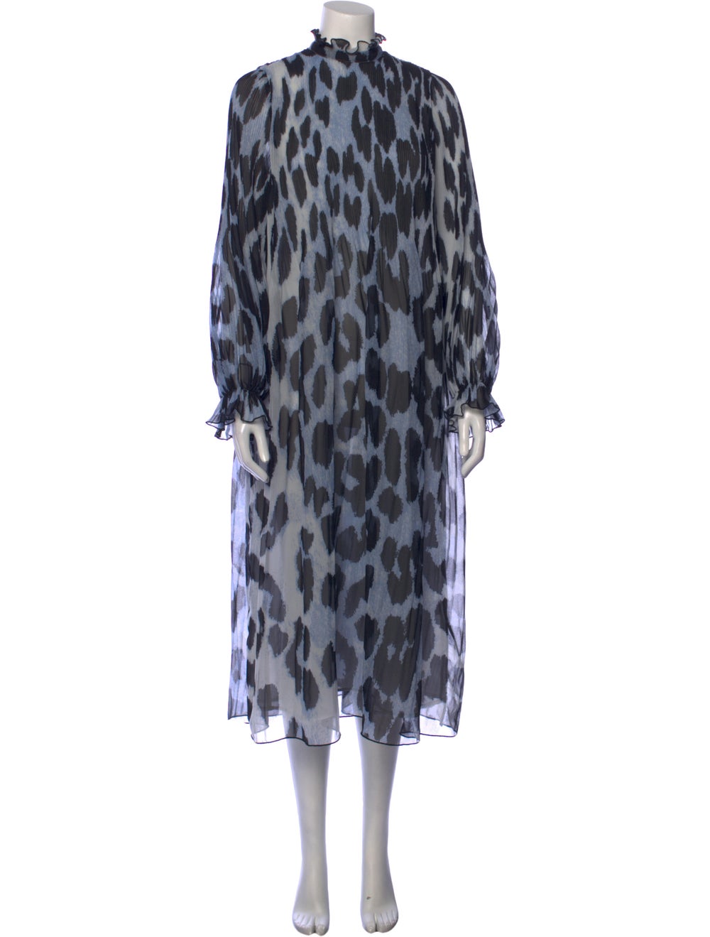 Ganni Animal Print Long Dress - image 1