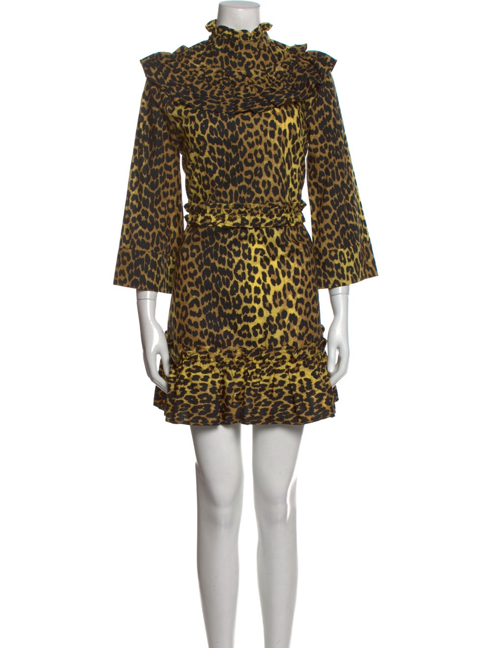 Ganni Animal Print Mini Dress - image 1