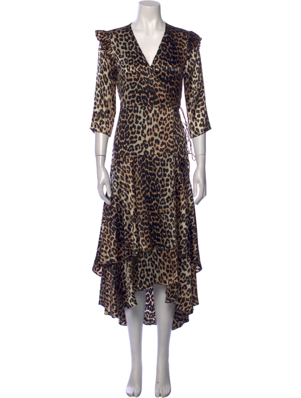 Ganni Animal Print Long Dress - image 1