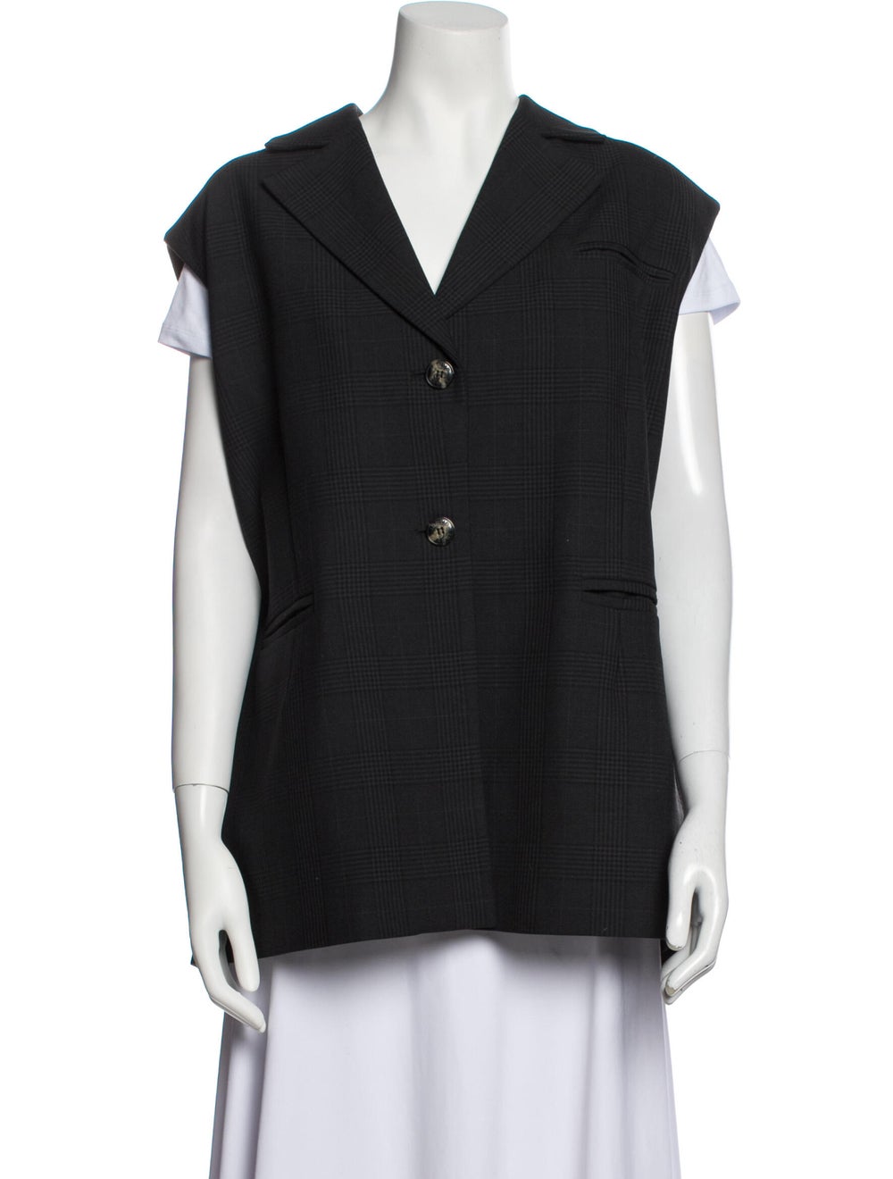 Ganni Plaid Print Vest - image 1