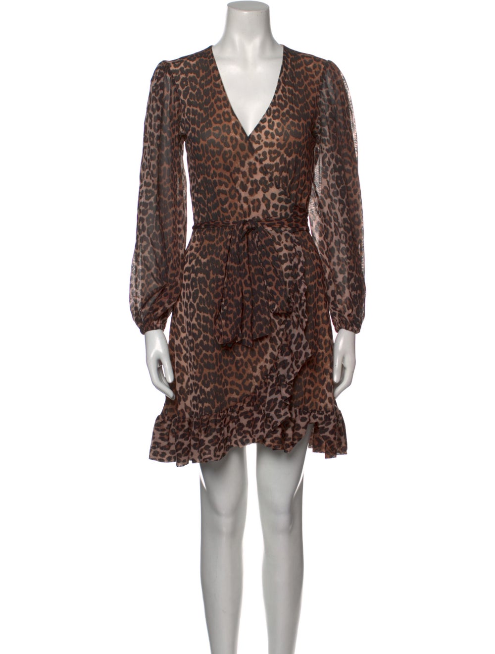 Ganni Animal Print Mini Dress - image 1