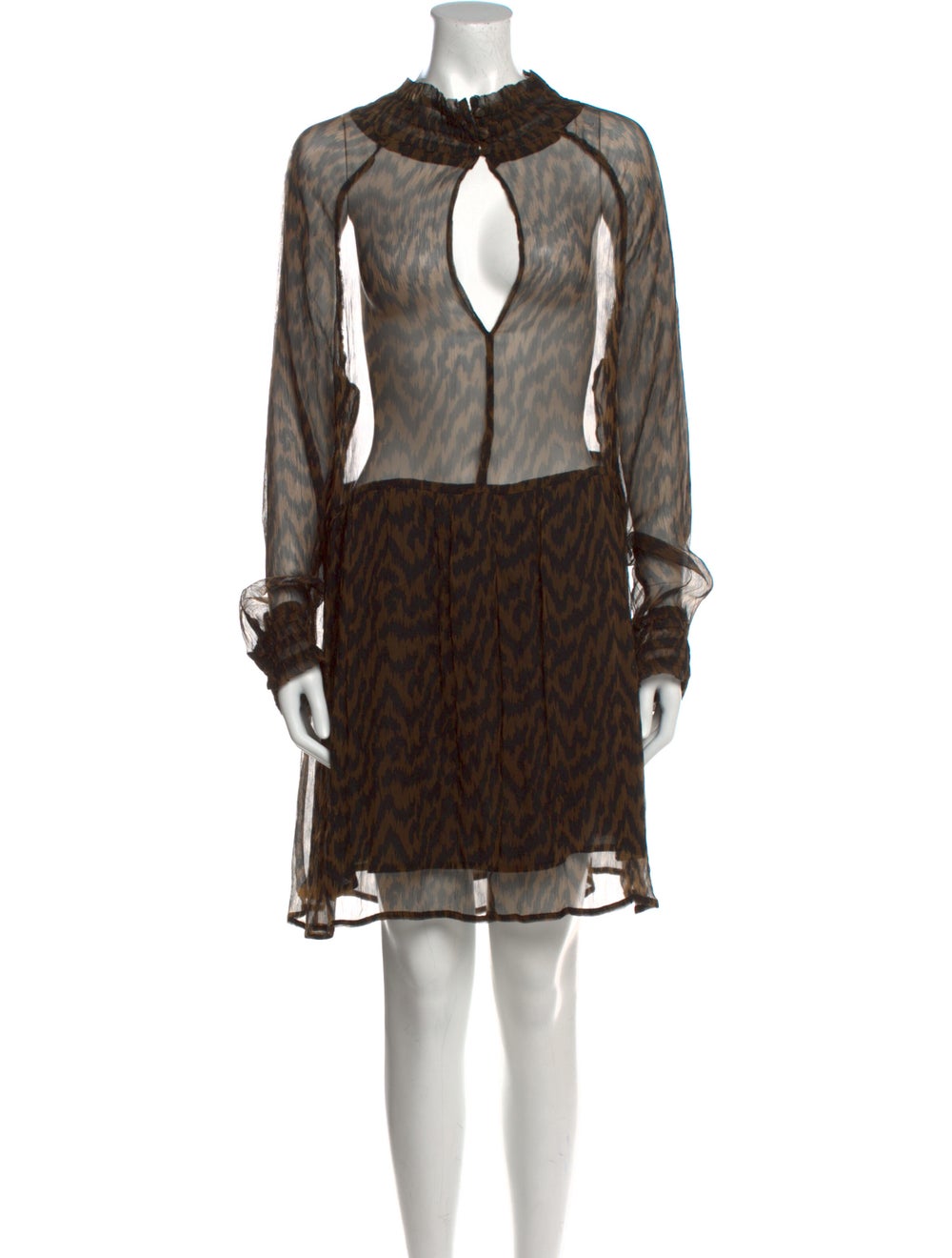 Ganni Animal Print Mini Dress - image 1