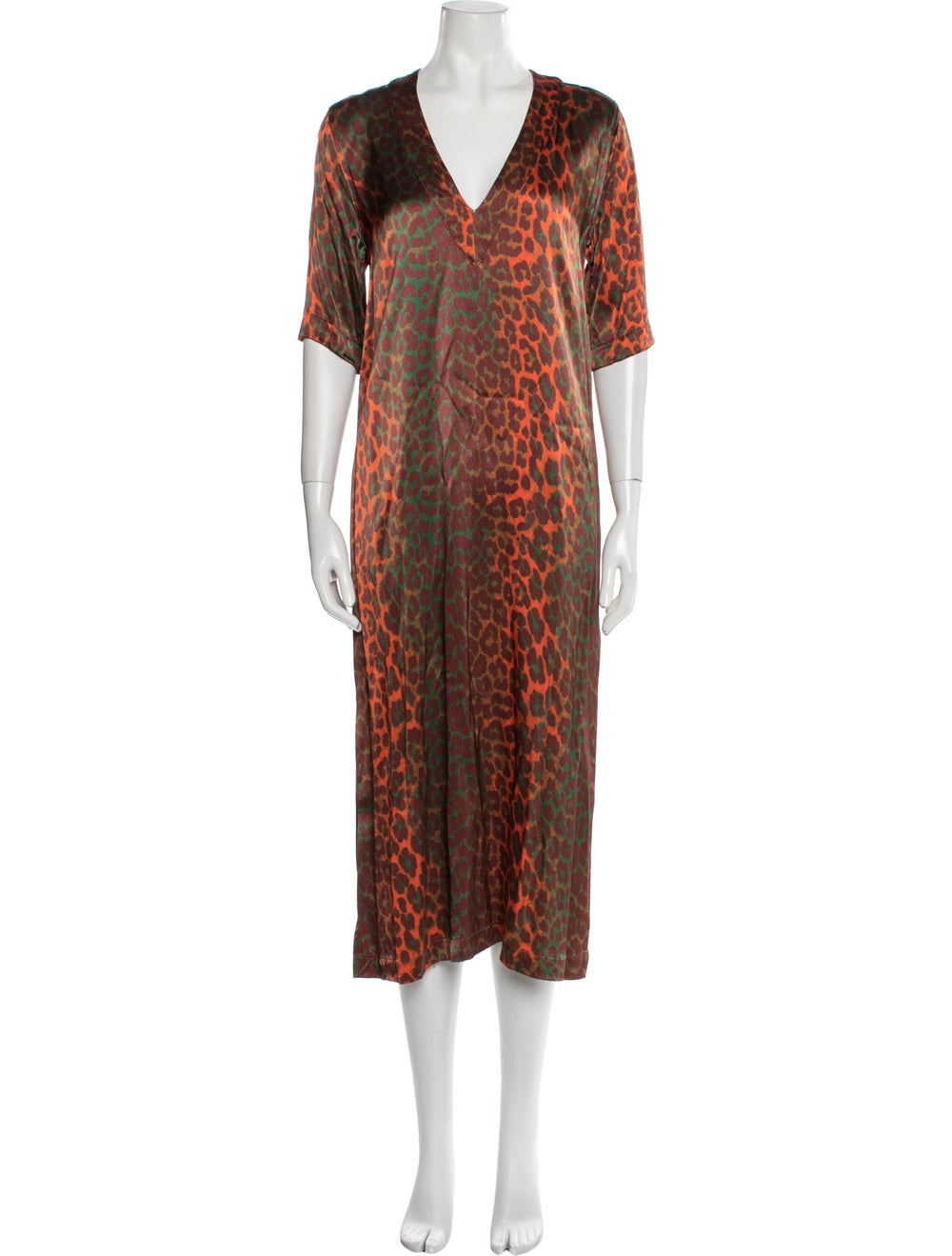 Ganni Animal Print Long Dress - image 1