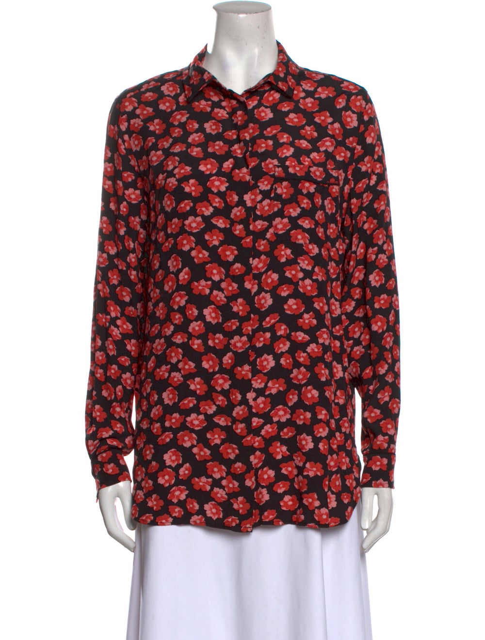 Ganni Printed Long Sleeve Blouse - image 1