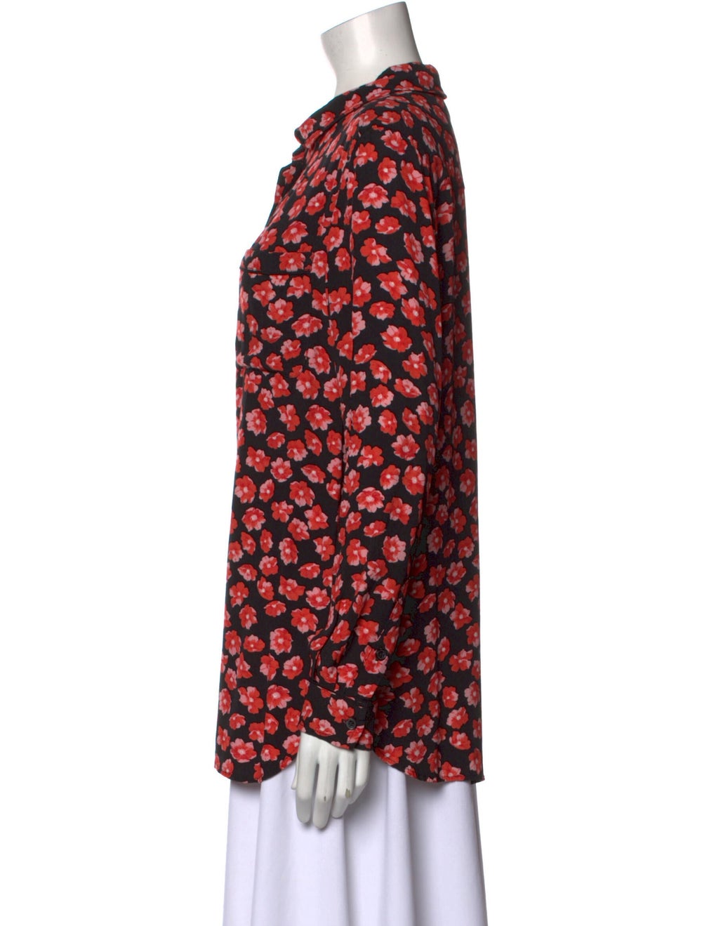 Ganni Floral Print Long Sleeve Button-Up Top - image 2