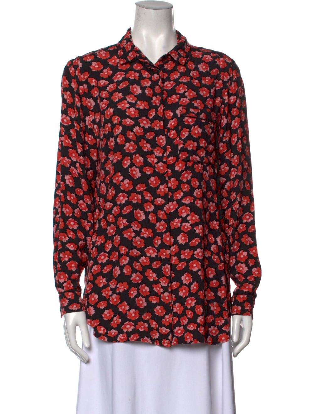 Ganni Printed Long Sleeve Tank Top - image 1