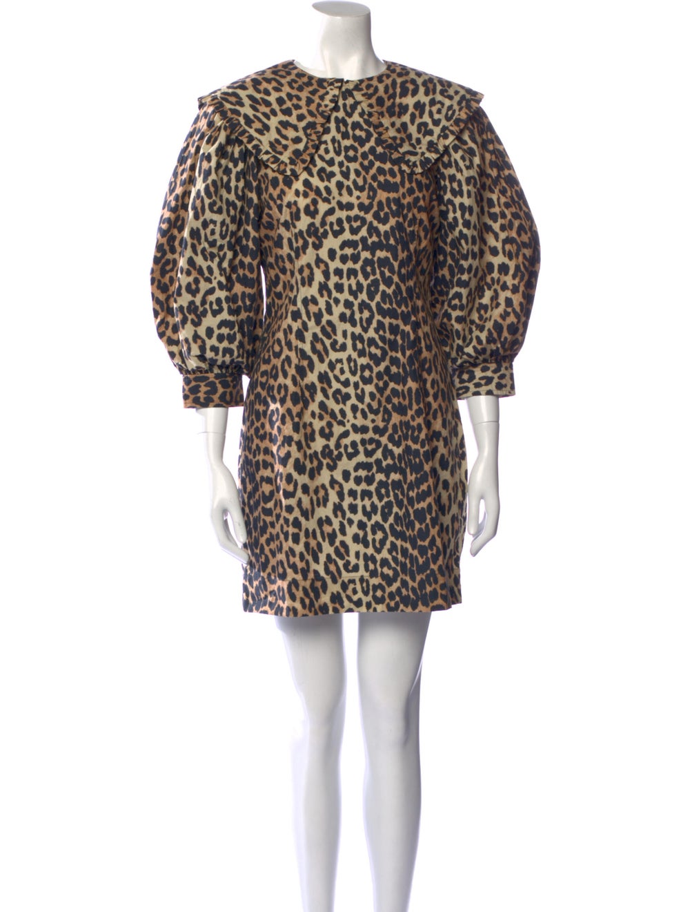 Ganni Animal Print Mini Dress - image 1