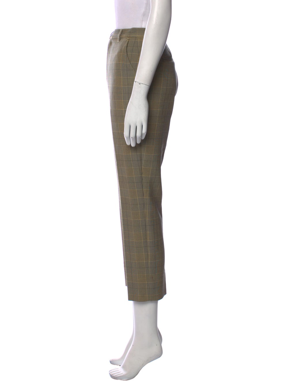 Ganni Plaid Print Straight Leg Pants - image 2