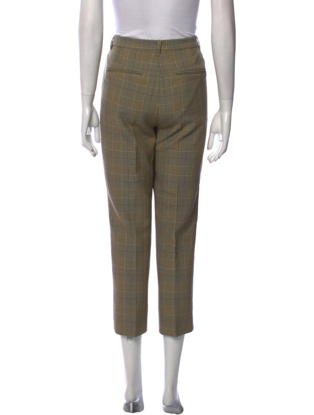 Ganni Plaid Print Straight Leg Pants - image 3