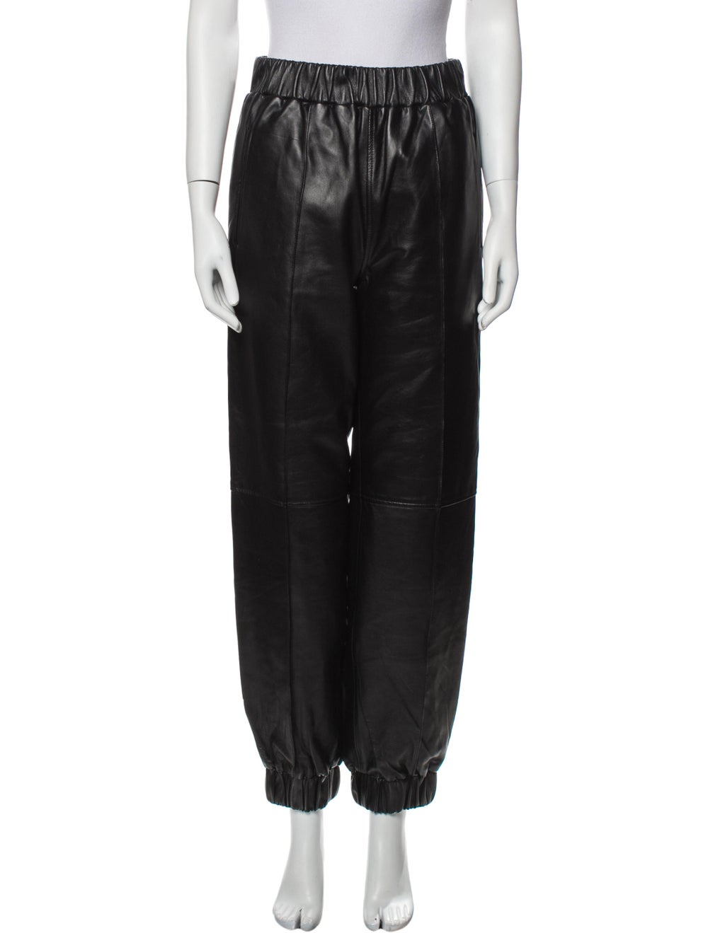 Ganni Lamb Leather Straight Leg Pants - image 1