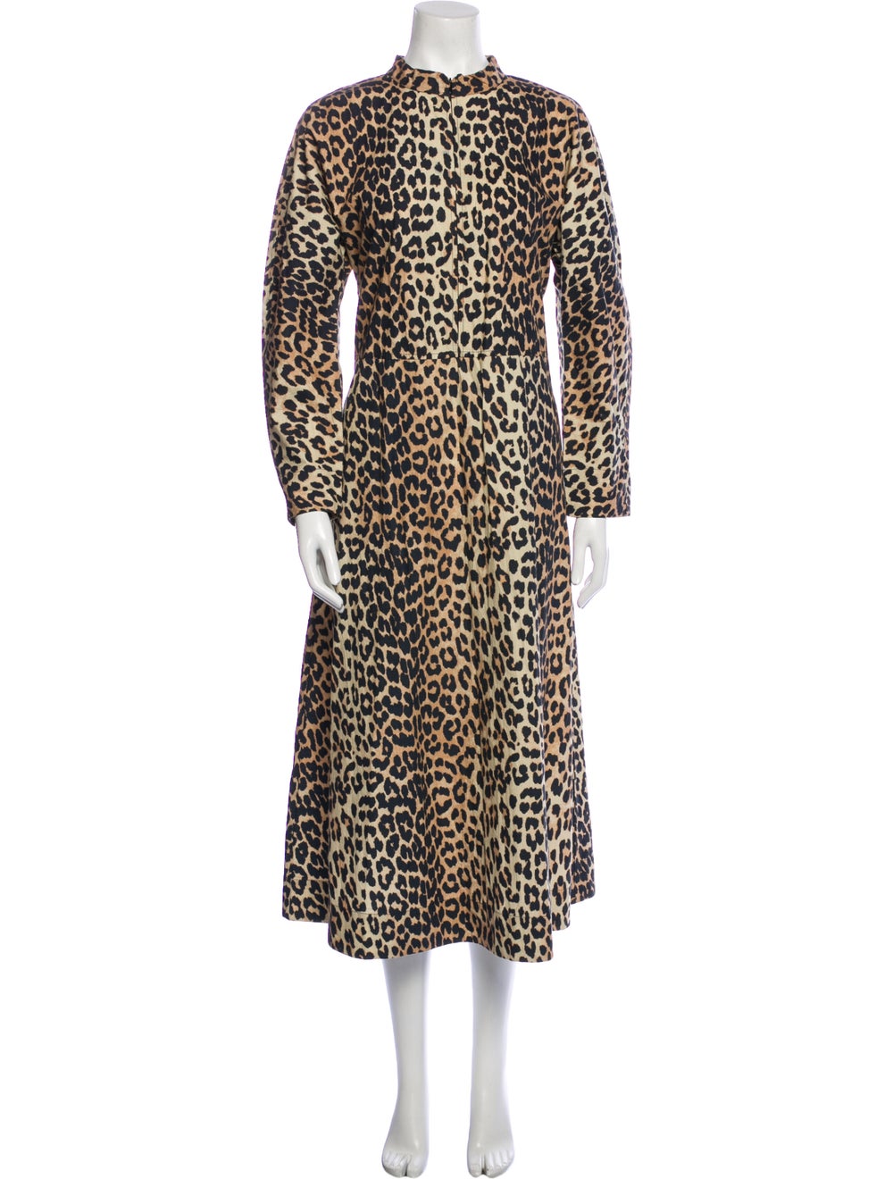 Ganni Animal Print Long Dress - image 1