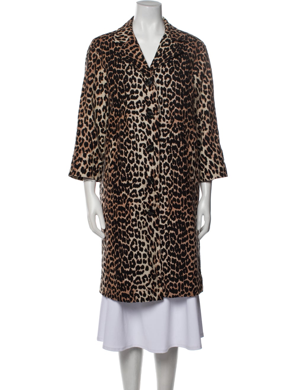 Ganni Animal Print Peacoat - image 1