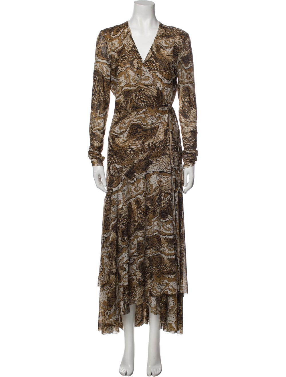 Ganni Animal Print Long Dress - image 1