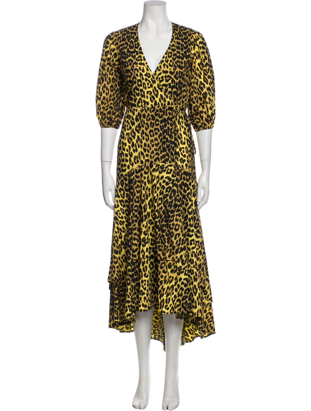 Ganni Animal Print Long Dress - image 1