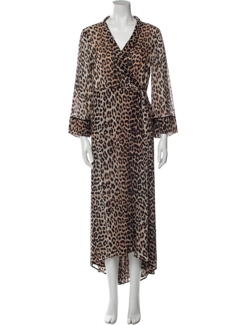Ganni Animal Print Long Dress - image 1
