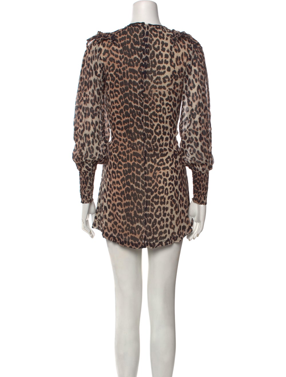 Ganni Animal Print Mini Dress w/ Tags - image 3
