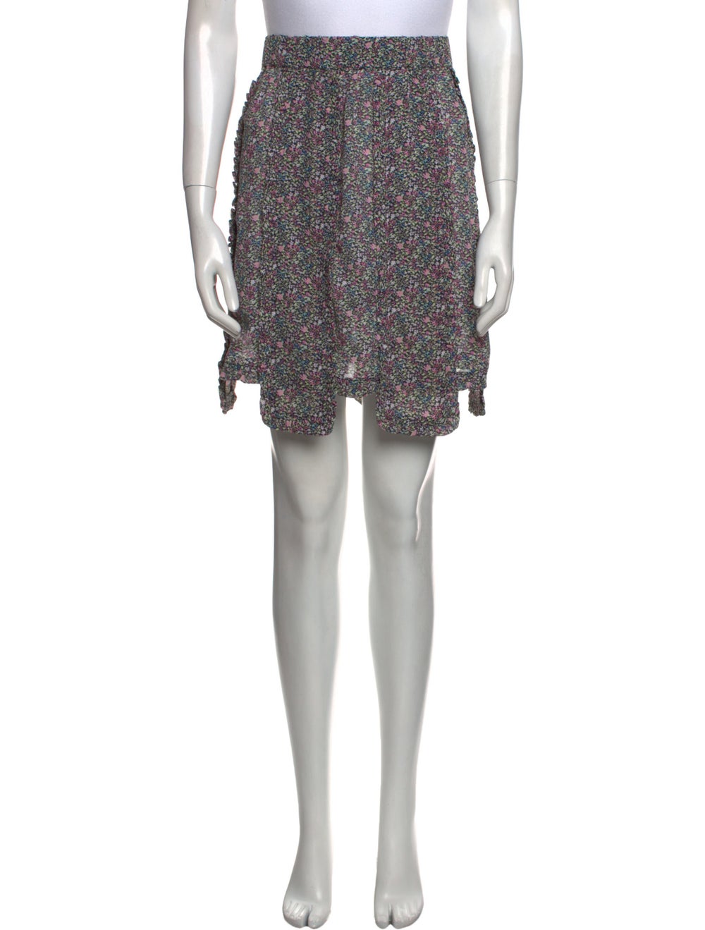 Ganni Floral Print Mini Skirt - image 1