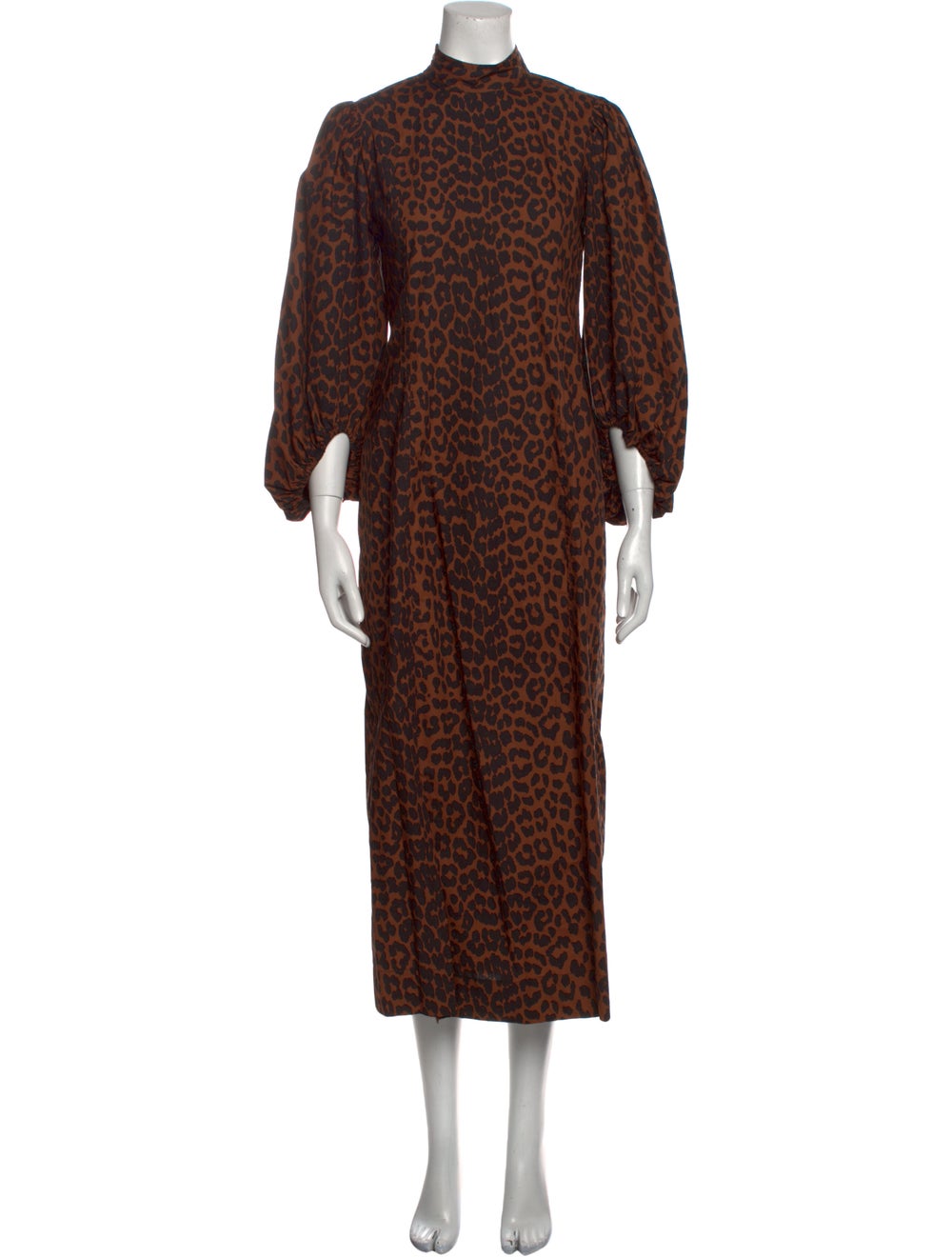 Ganni Animal Print Long Dress - image 1