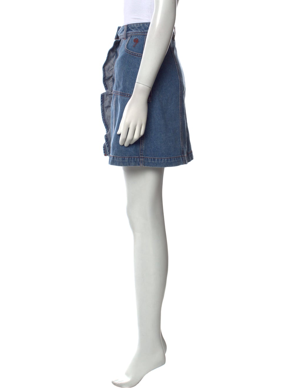 Ganni Ruffle Embellishment Mini Skirt - image 2