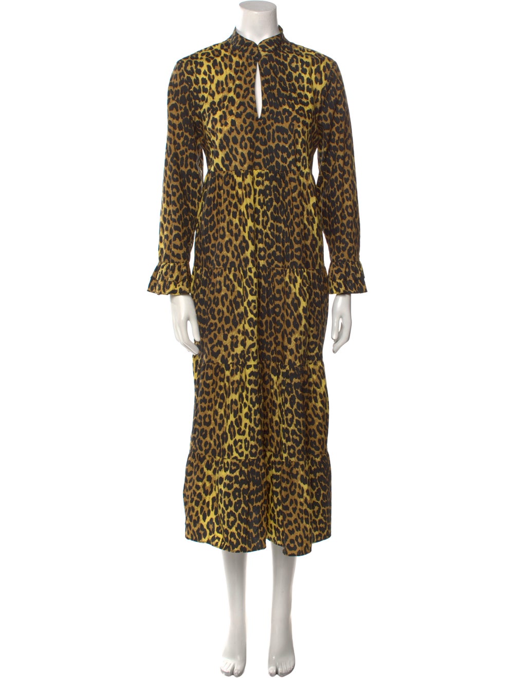 Ganni Animal Print Long Dress - image 1
