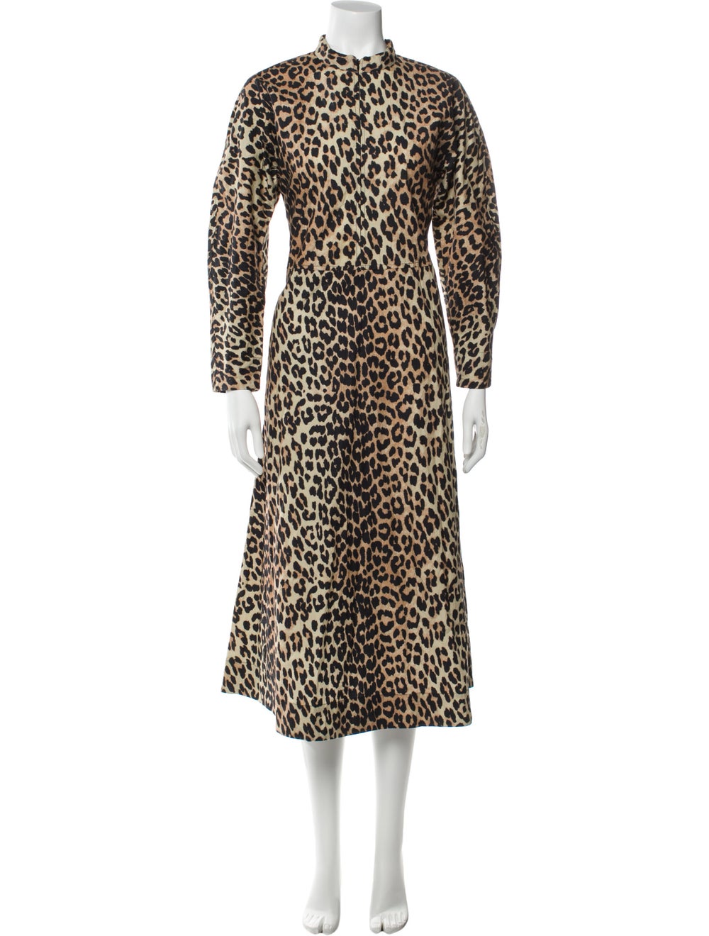 Ganni Animal Print Long Dress - image 1