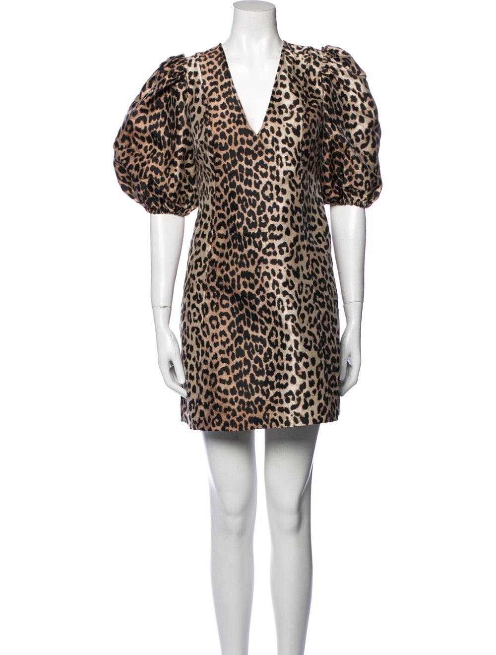 Ganni Animal Print Mini Dress - image 1