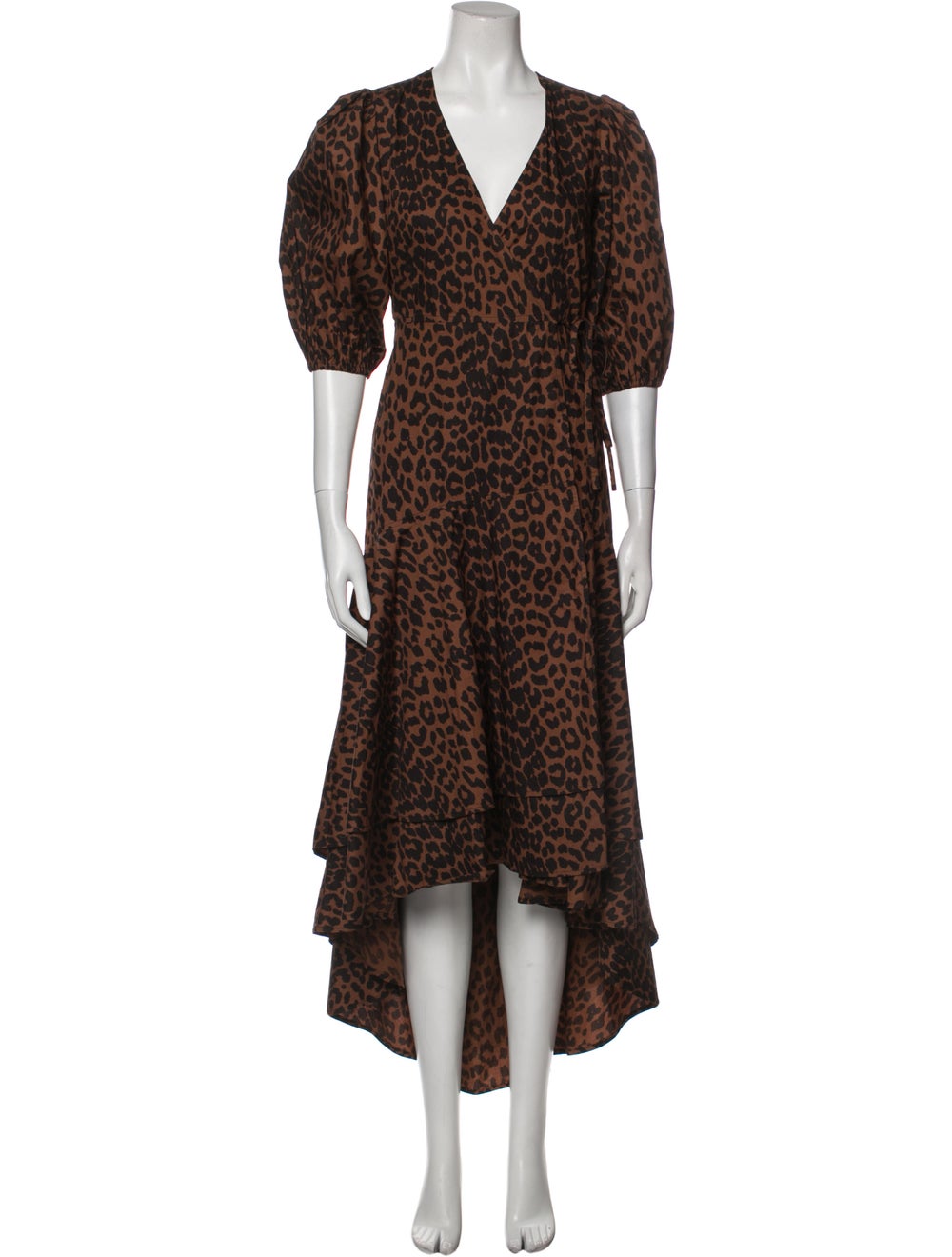 Ganni Animal Print Long Dress - image 1