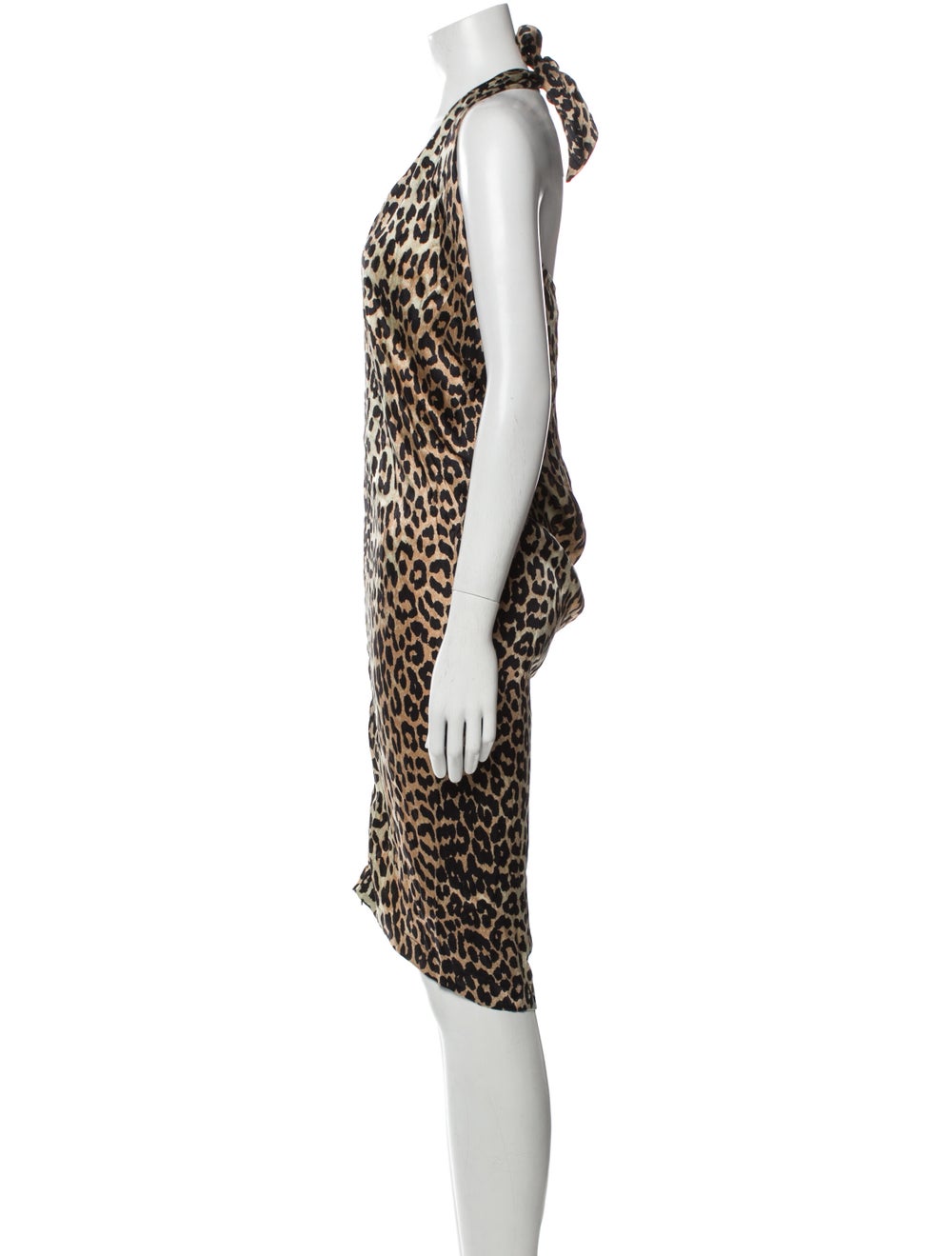 Ganni Silk Knee-Length Dress - image 2