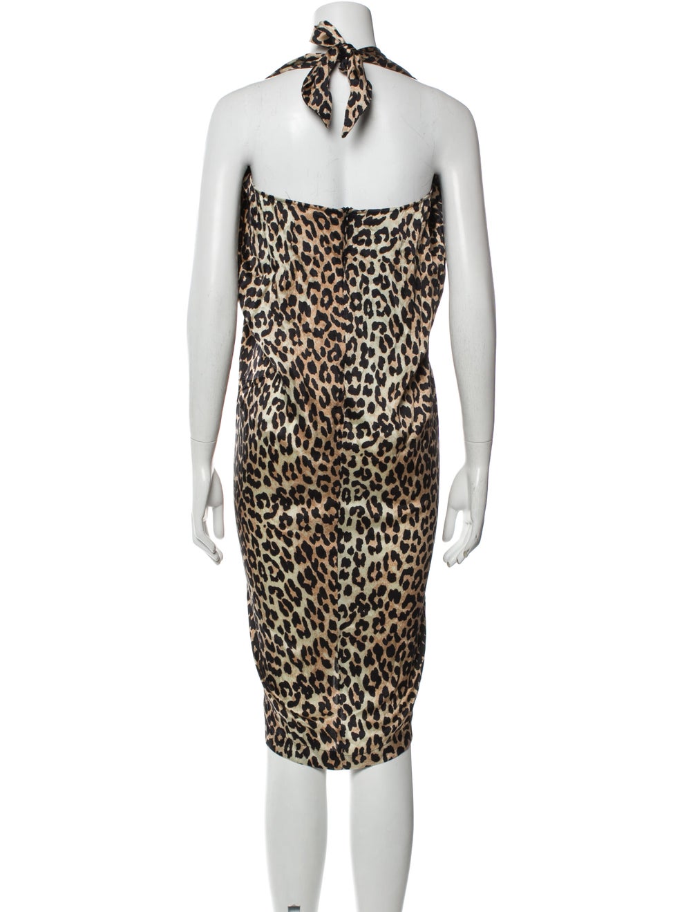 Ganni Silk Knee-Length Dress - image 3