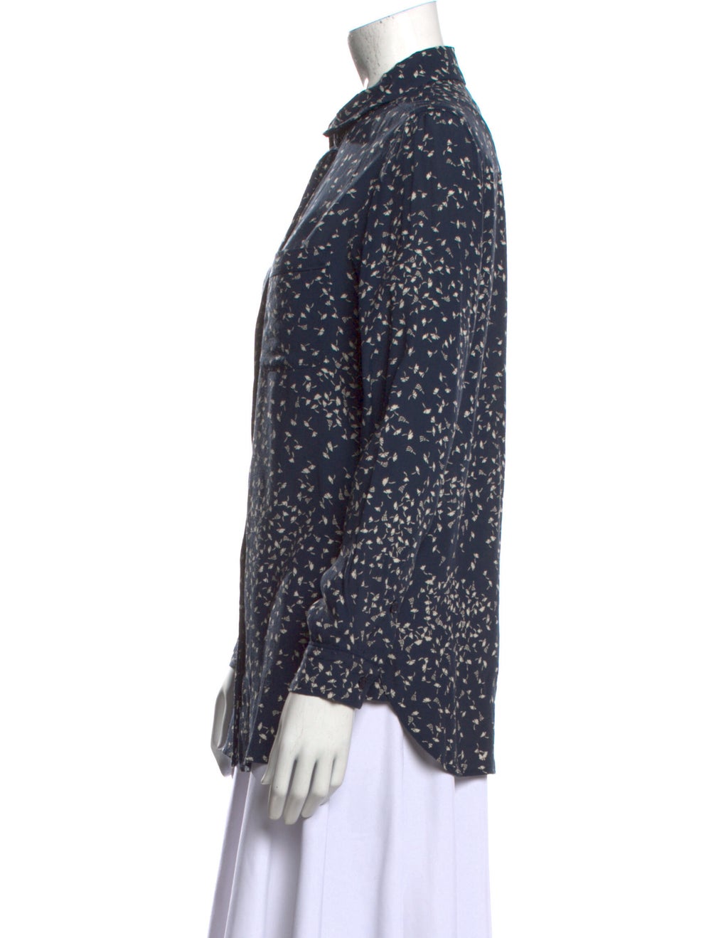 Ganni Printed Long Sleeve Button-Up Top - image 2