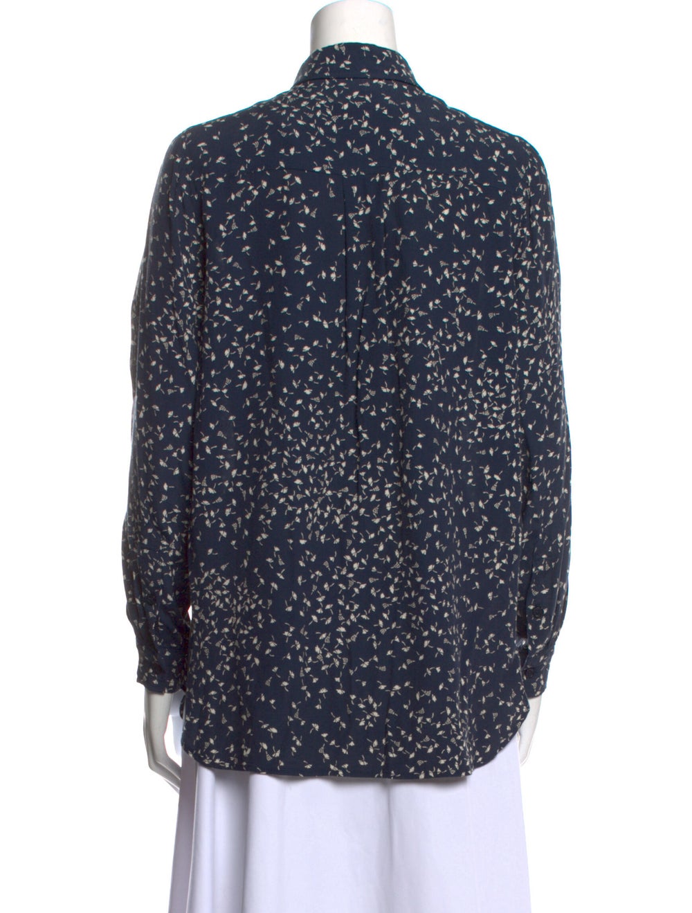 Ganni Printed Long Sleeve Button-Up Top - image 3