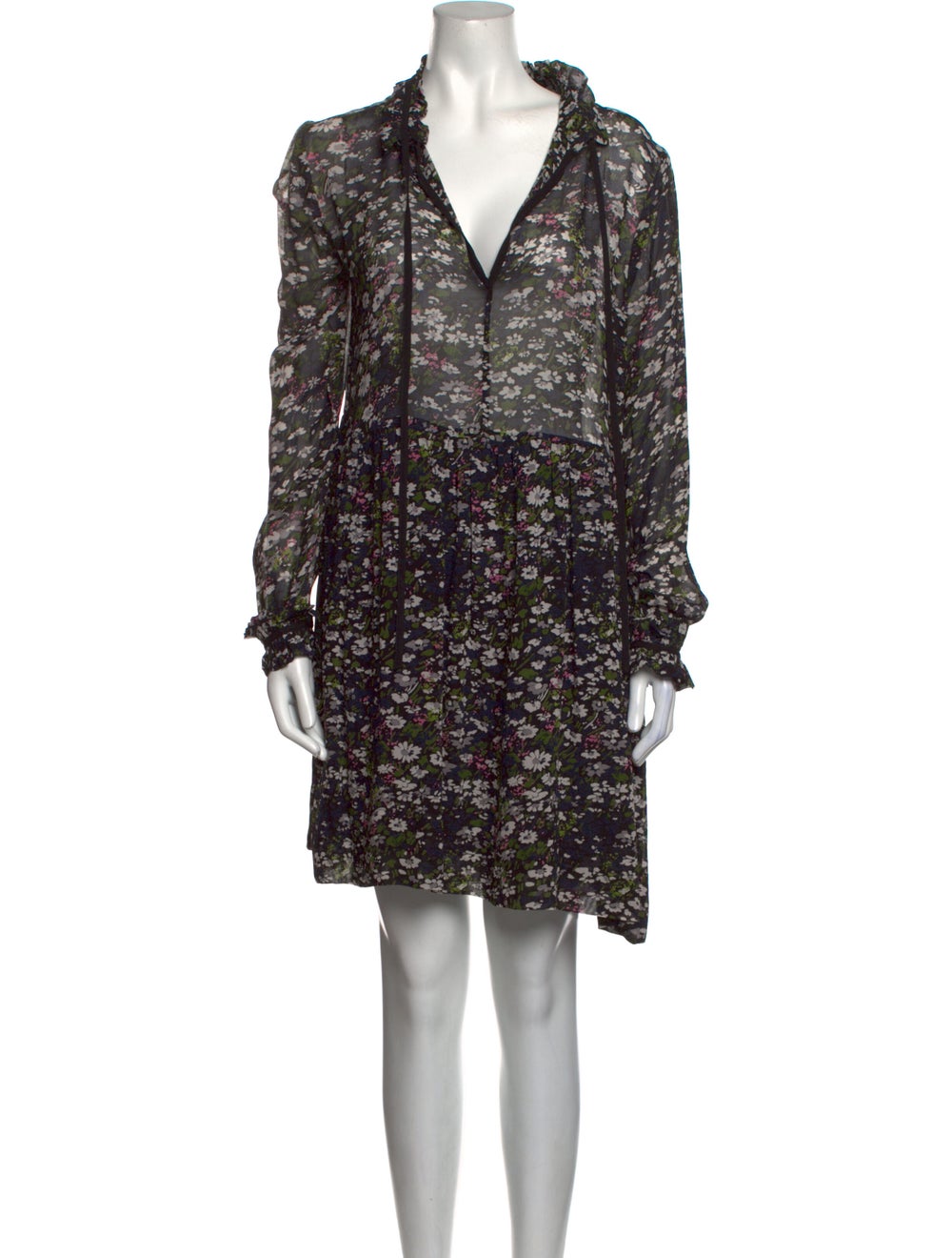 Ganni Floral Print Mini Dress - image 1