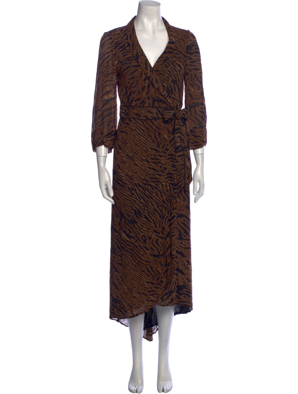 Ganni Animal Print Long Dress - image 1