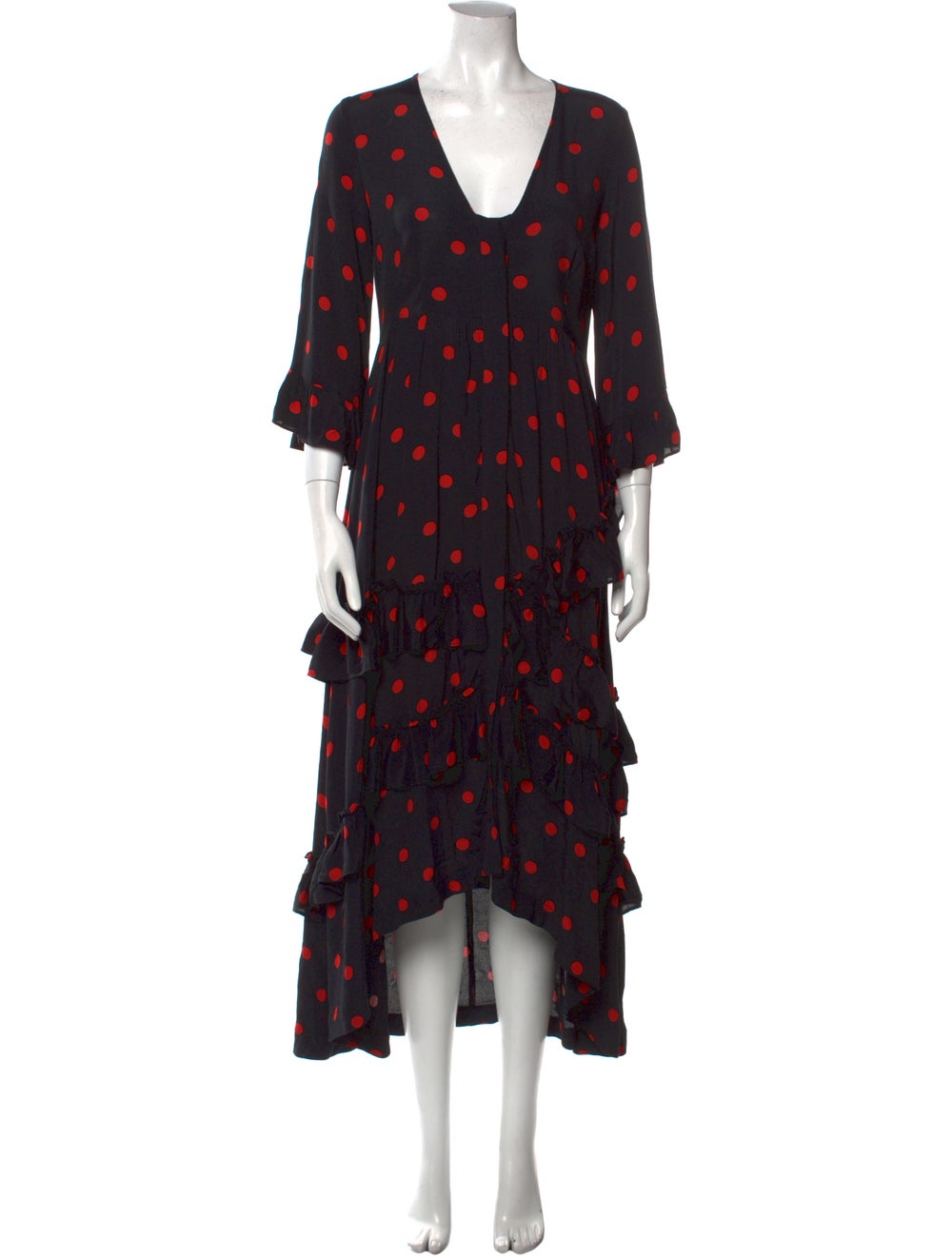 Ganni Floral Print Long Dress - image 1