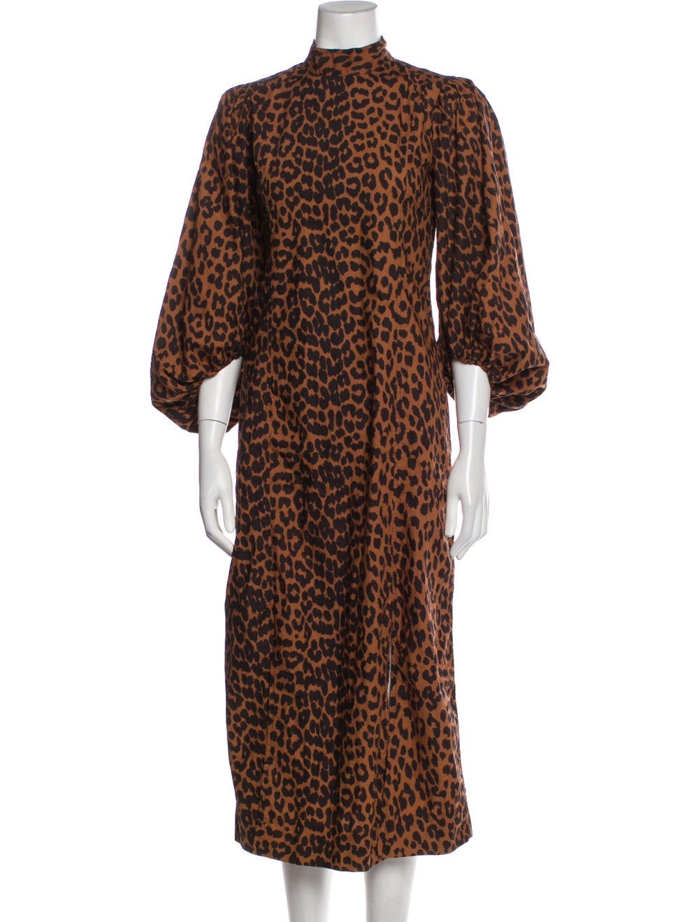 Ganni Animal Print Long Dress - image 1