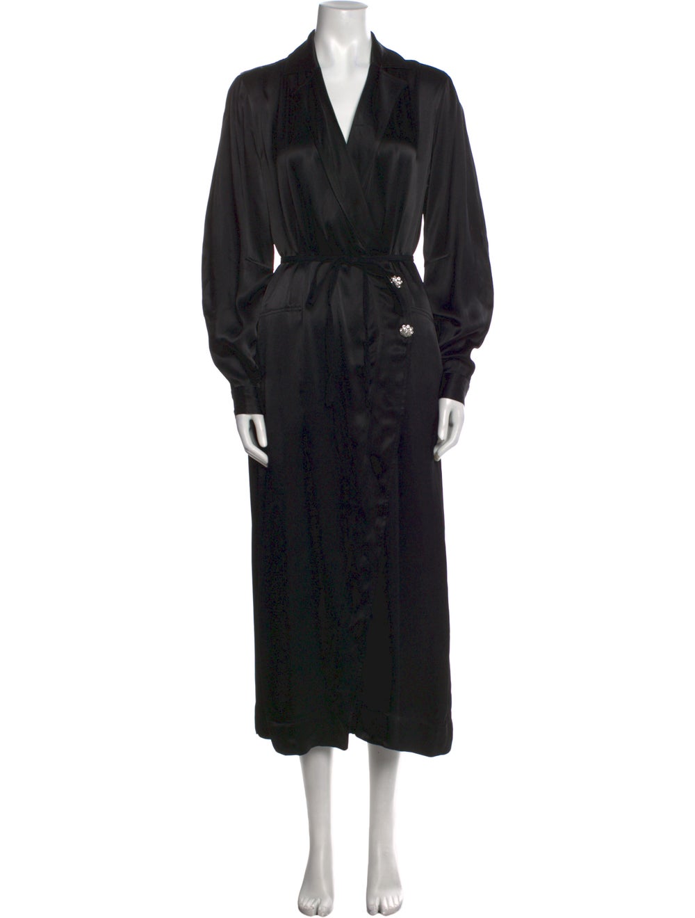 Ganni V-Neck Long Dress - image 1