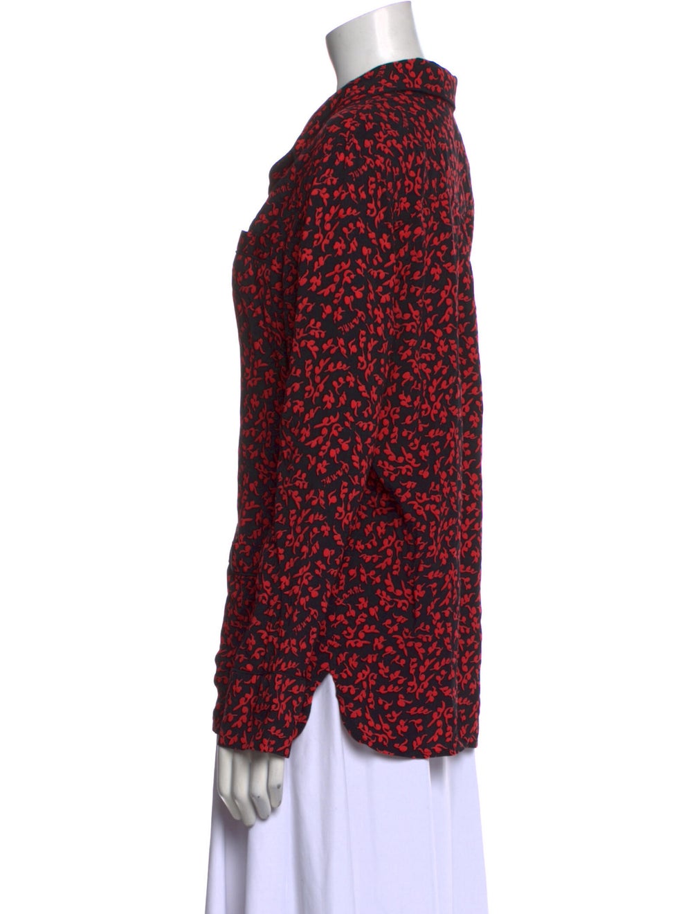 Ganni Printed V-Neck Blouse - image 2