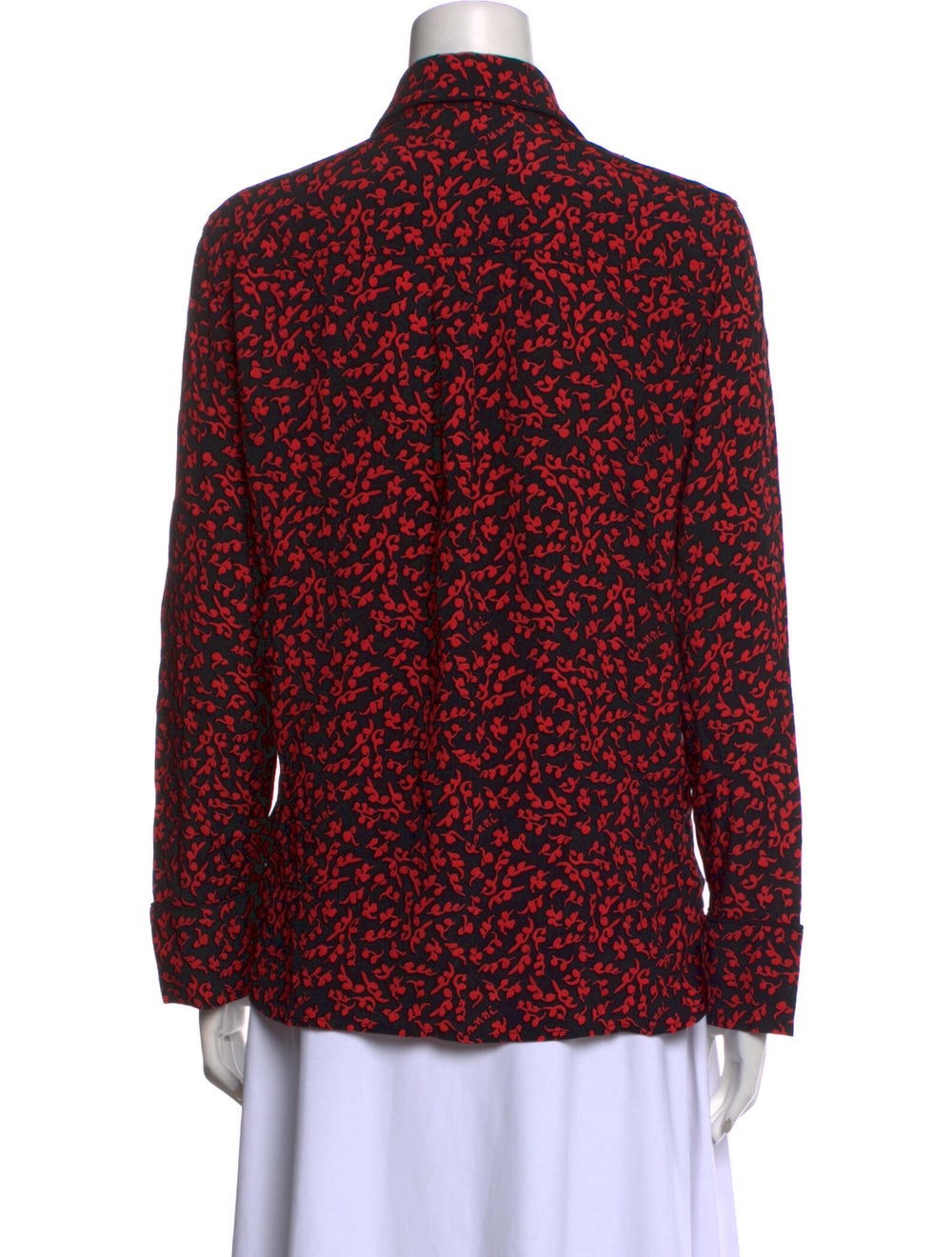 Ganni Printed V-Neck Blouse - image 3