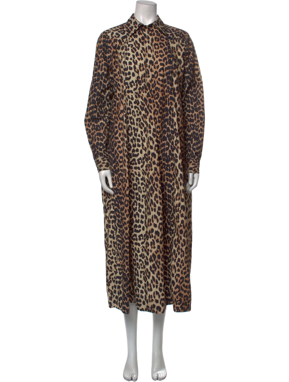Ganni Animal Print Long Dress - image 1