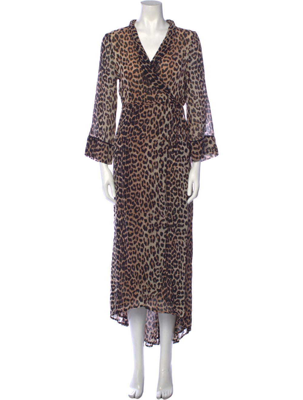 Ganni Animal Print Long Dress - image 1