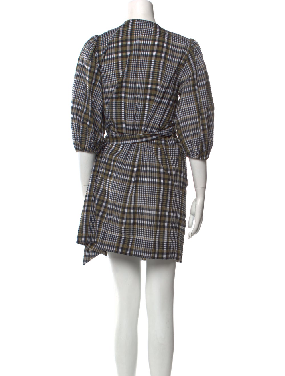 Ganni Plaid Print Mini Dress - image 3