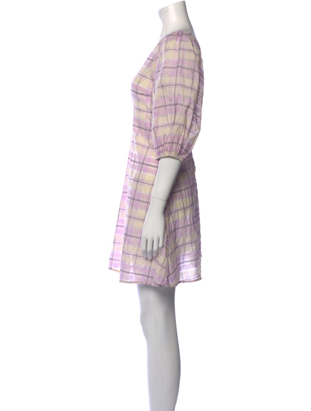 Ganni Plaid Print Mini Dress - image 2