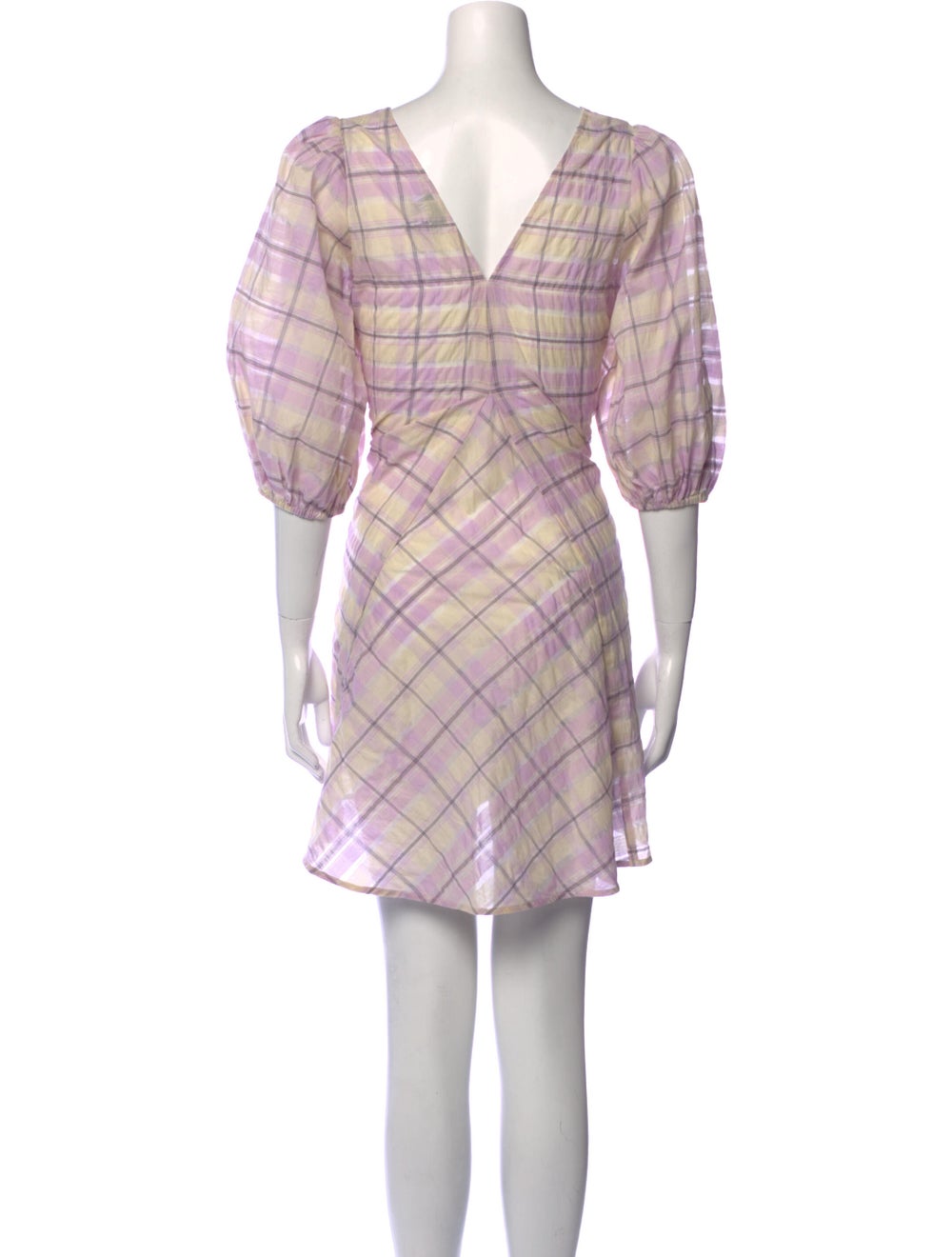Ganni Plaid Print Mini Dress - image 3